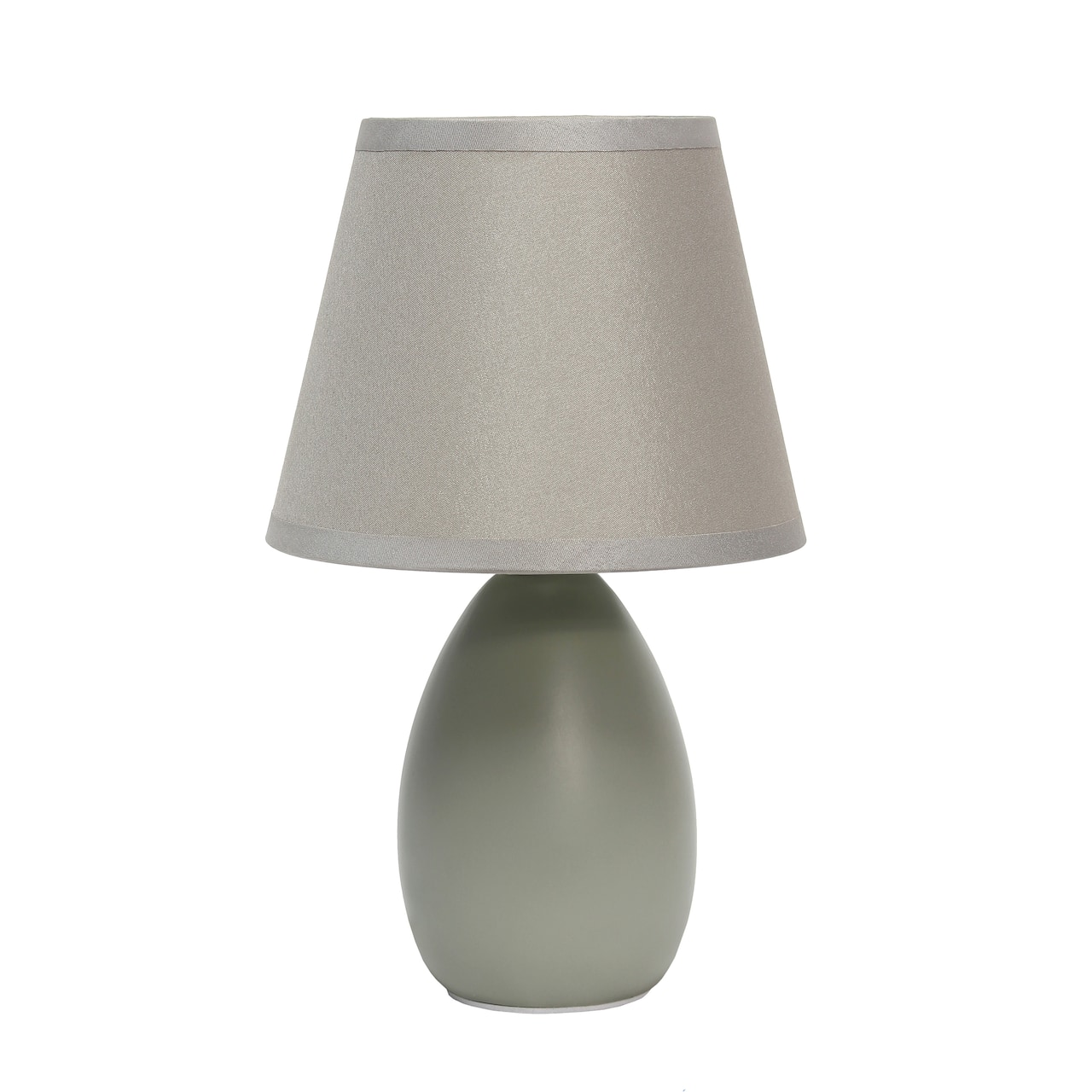 Simple Designs Mini Egg Oval Ceramic Table Lamp
